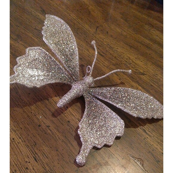 Pottery Barn Kids Silver Butterfly Christmas Ornament 3-D - Picture 4 of 5